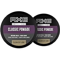 Axe Pomade: Medium Hold and Natural Finish for Easy Styling, 2.64oz (2 Count)