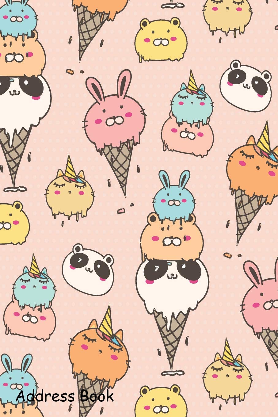 Address Book: For Contacts, Addresses, Phone, Email, Note,Emergency Contacts,Alphabetical Index With Pink Animal Seamless Pattern Background