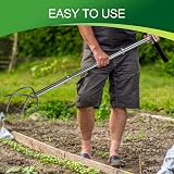 Walensee Twist Tiller Manual Hand Tiller Garden Claw Cultivator with Removable view 7