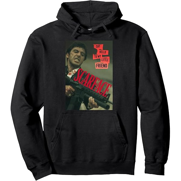 Amazon.com: Scarface Bold Red Movie Text Hoodie Pullover Hoodie
