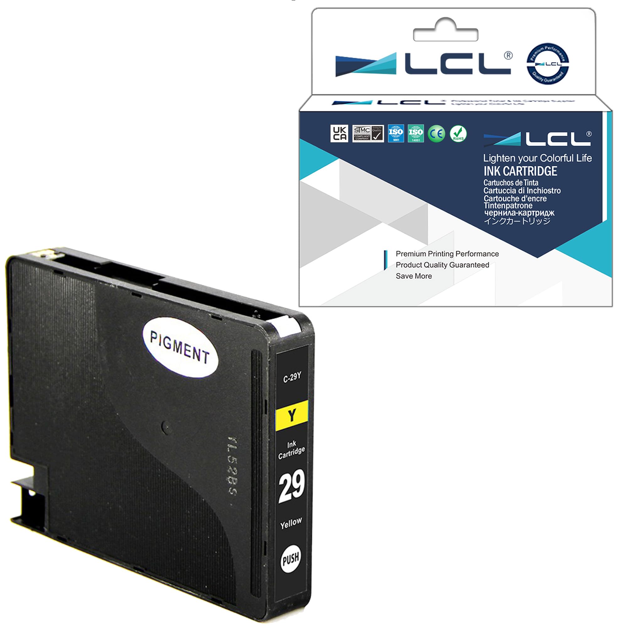 LCL Compatible Ink Cartridge PGI-29 PGI-29Y 4875B001 (1 Yellow) Replacement for Canon PIXMA PRO-1