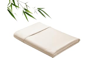Bamboo Viscose Flat Sheets Only, 400 Thread Count Sateen Weave King Size Flat Sheet Only, Luxury Soft Cooling for Hot Sleeper