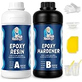 UncleResin 64oz Epoxy Resin Kit, Crystal Clear, Bubble Free | Self Leveling,Resist Yellowing,2 Part Resin and Hardener,Resina Epoxica for Jewelry Making,Flower Preservation,DIY Art,Molds
