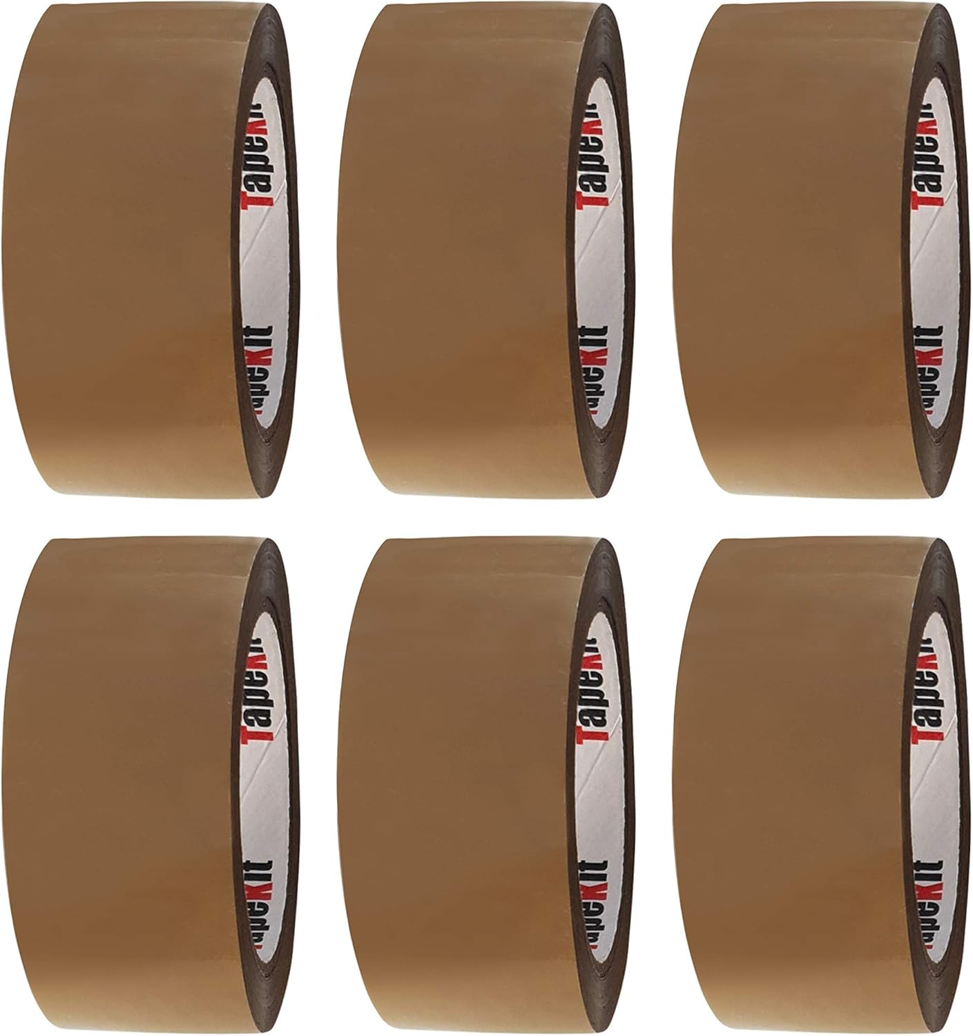 TAPEKIT Genuine 6 Pack of Heavy-Duty Extra Strong, Low Noise, 52 Microns Thickness Brown Tape, 48mm x 6m, Parcel Tape - Image 3