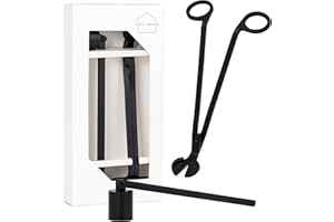 AIRY ABODE Candle Wick Trimmer and Candle Snuffer Accessory Set – Black