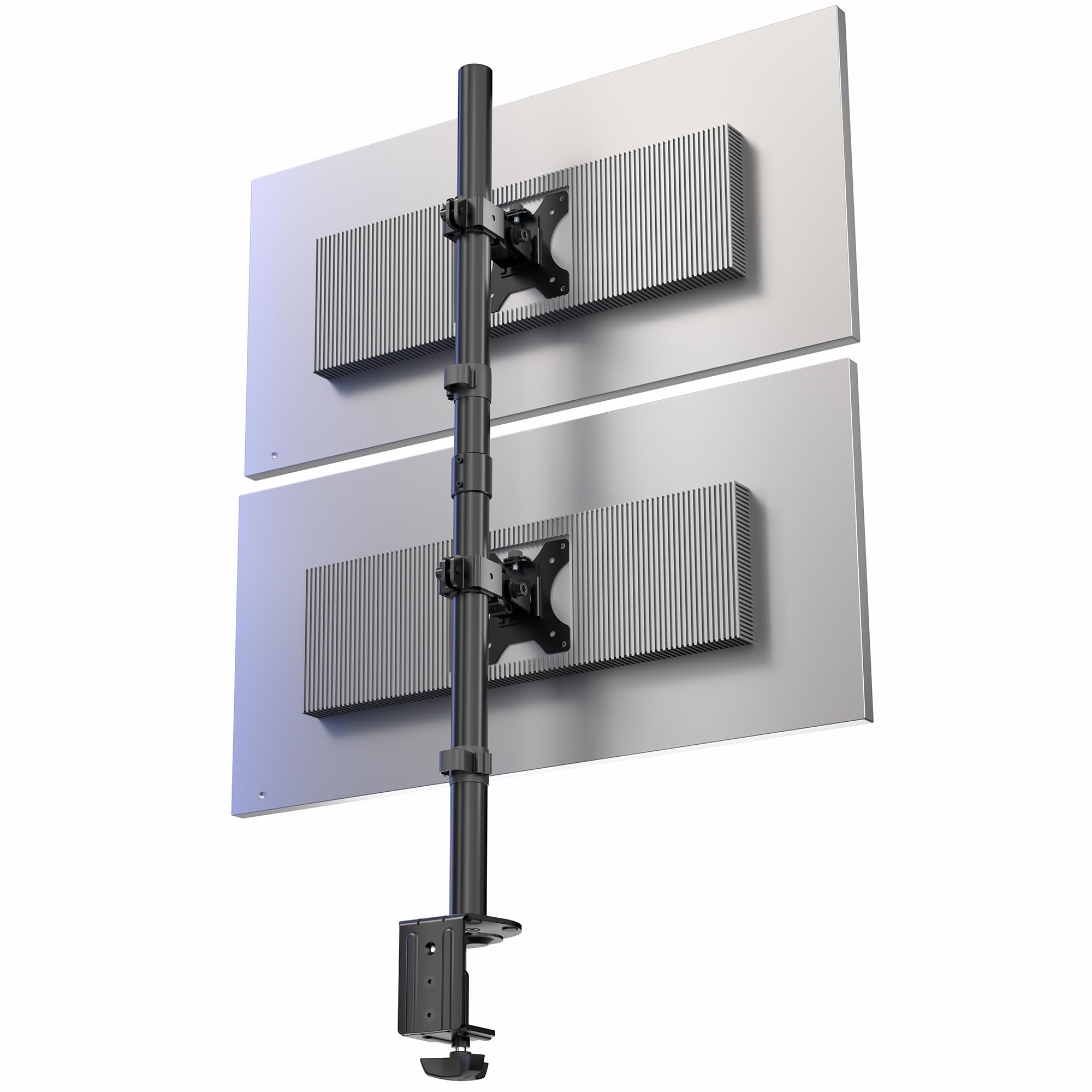 Vivo Dual LCD Monitor Desk Mount Stand Heavy Duty Stacked, Holds Vertical 2 Screens up to 32" (STAND-V002T)