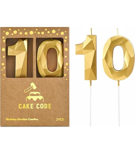 AOOLADA 61st Birthday Candles - Gold Number 61 Cake Candles With Crown Topper For Men & Women