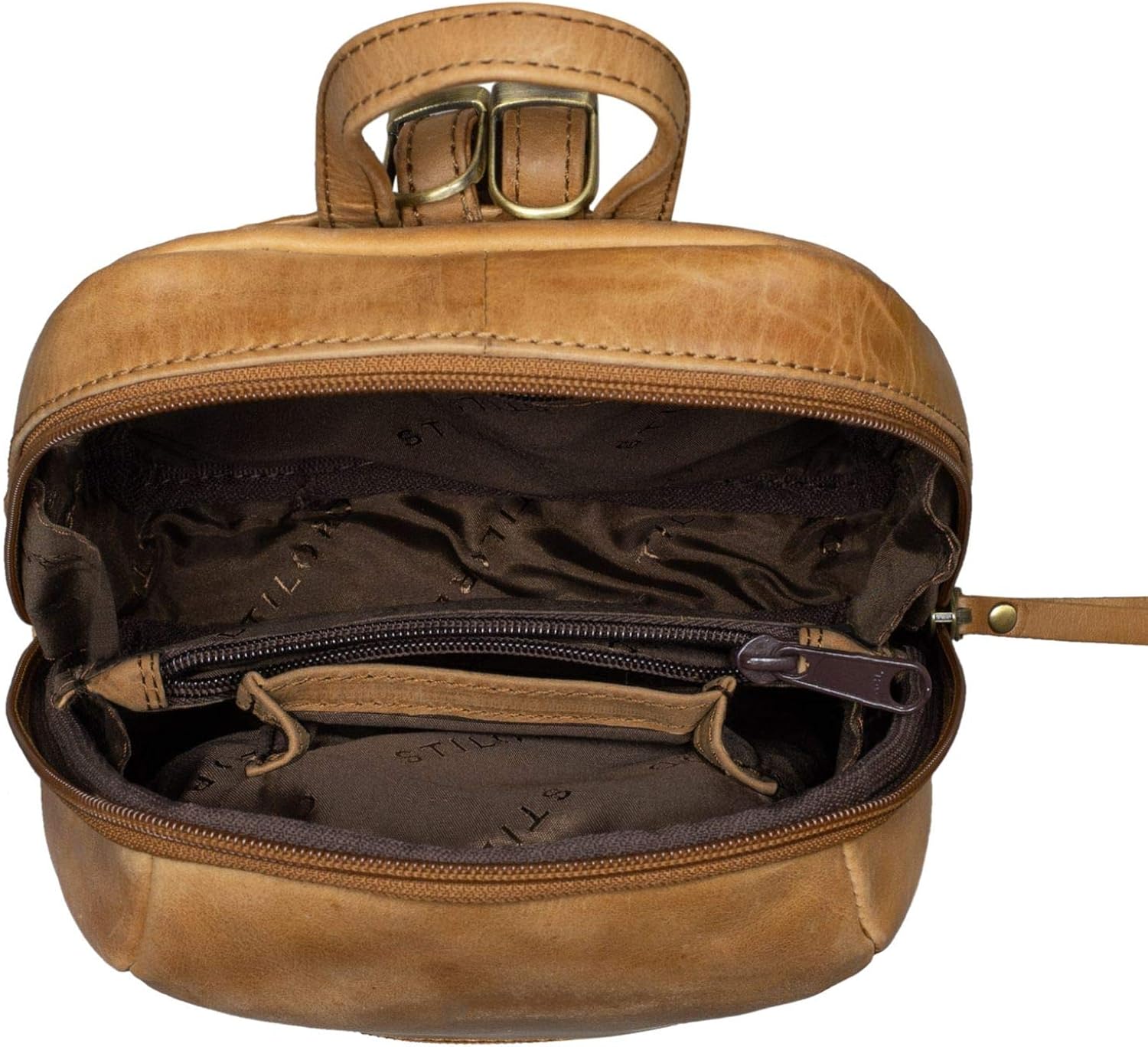 STILORD "Lia" Small Daypack for Women Leather Backpack Vintage Handbag for City Walking Shopping XS Rucksack Bag Genuine Leather Colour:taranto - Image 5
