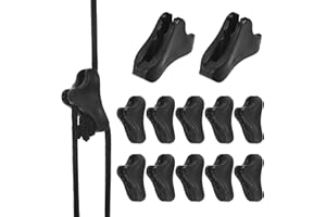 TIXIPEM Rope Tensioner Plastic [12PCS] - Guyline Cord Adjusters Use for Camping & Hiking & Picnic & Outdoor Activities- [Blac