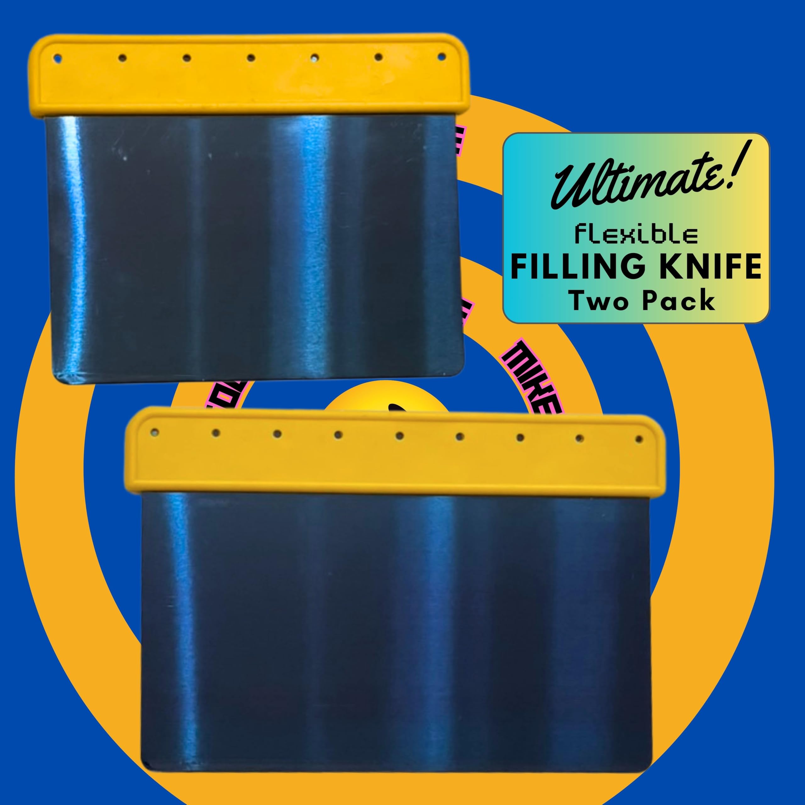 Photo 1 of Mike's GT Large Body Filler Spreader Assortment 2 Pack - Coated Spring Steel, Rubber Grip - Precision Tools for Body Filler/Car Putty/Spreader/Scraper Application - (5" and 6" sizes included)