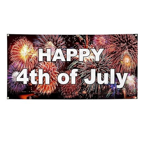 Amazon Com Vinyl Banner Sign Happy Forth Of July 4th