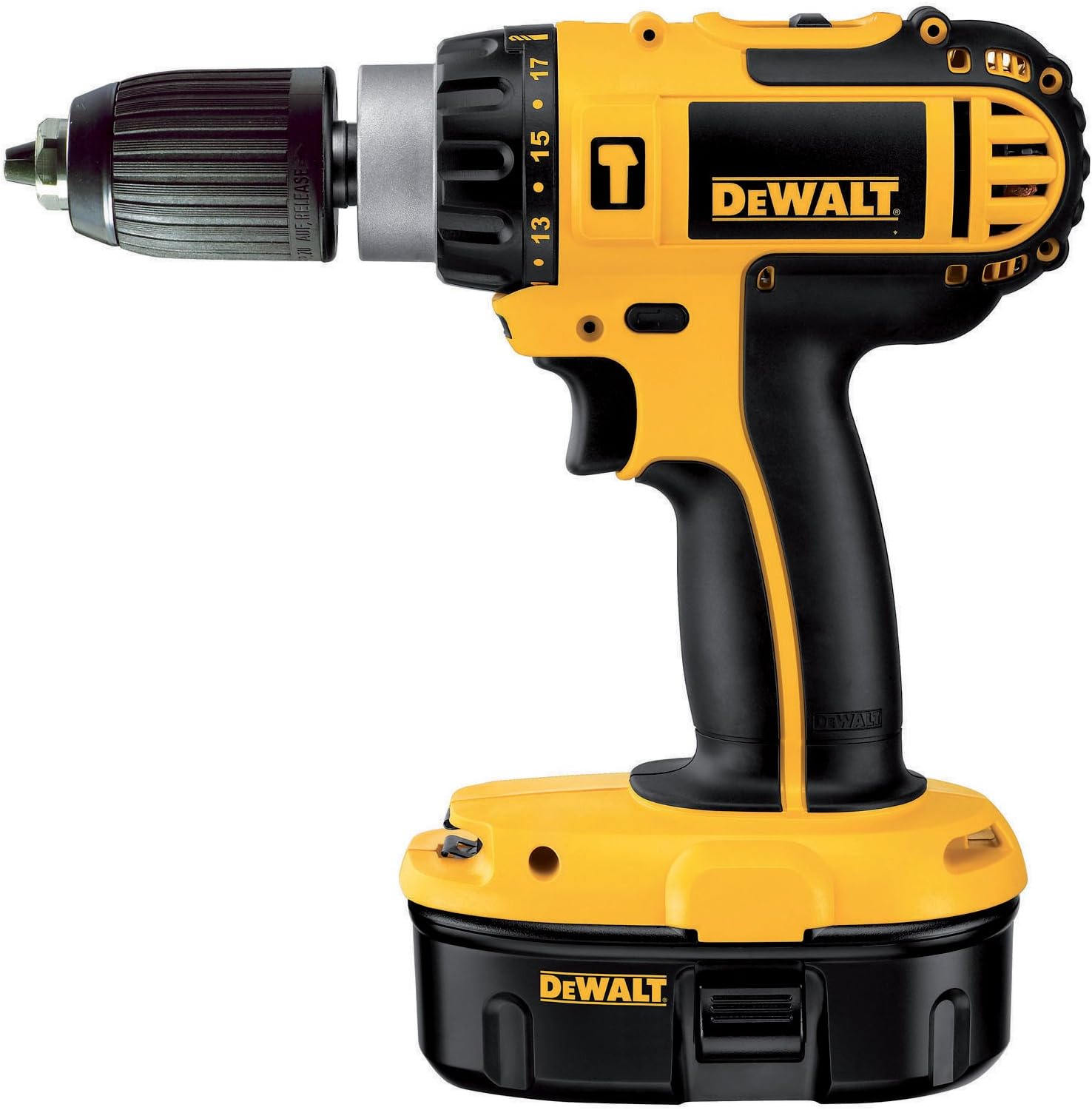 DeWalt DC725KA Compact Cordless Combi Drill 18 Volt with 2 x NiCD