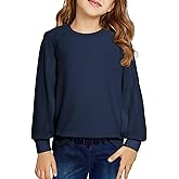 blibean Girls Fall Sweatshirt Tween Crewneck Cable Knit Tops Size 6-15 Years