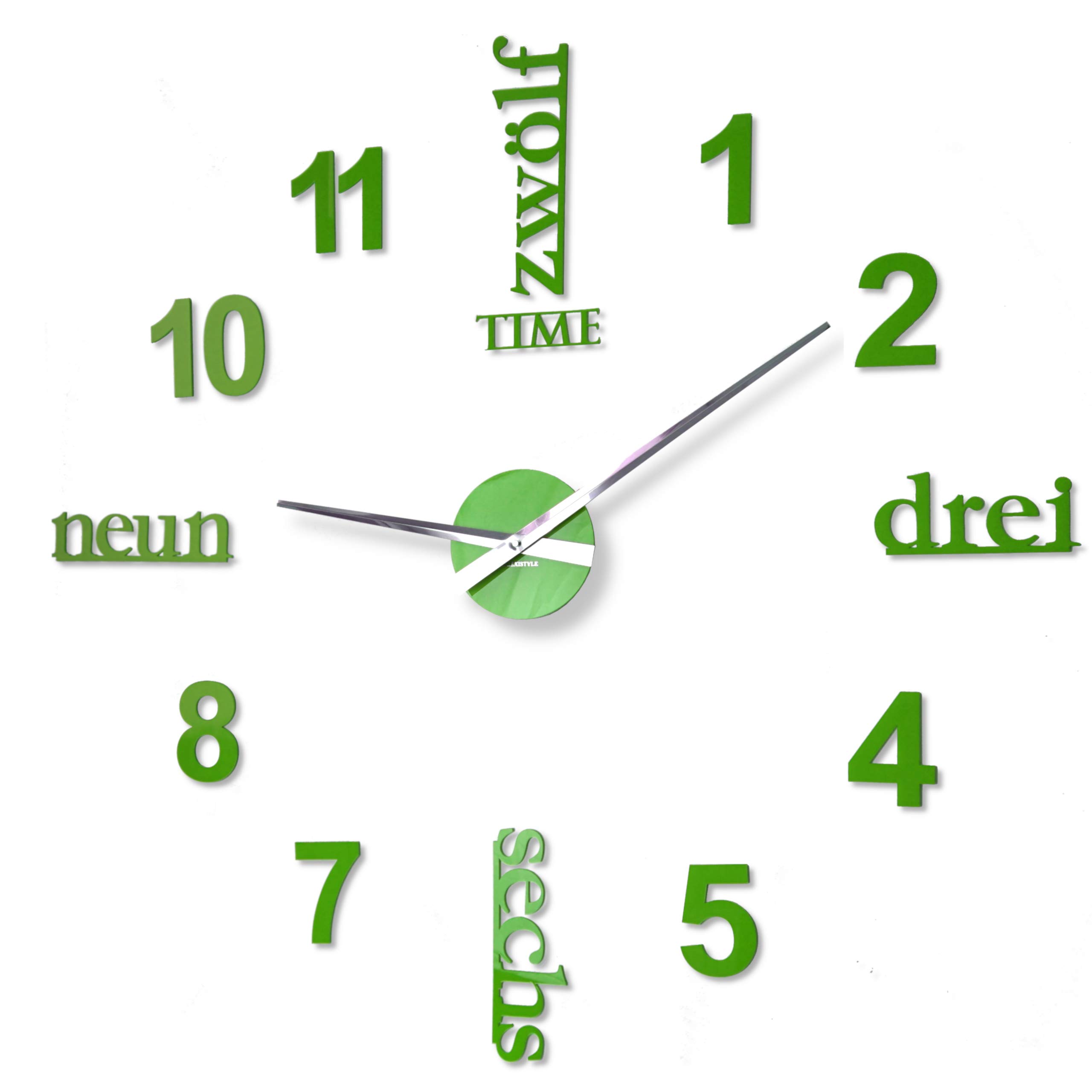 FLEXISTYLE Wall Clock, Light Green, 130 — image 1