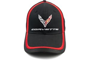 HEM HIGH-END MOTORSPORTS C8 Corvette Hat Next Generation Black Cap with Red Stripe