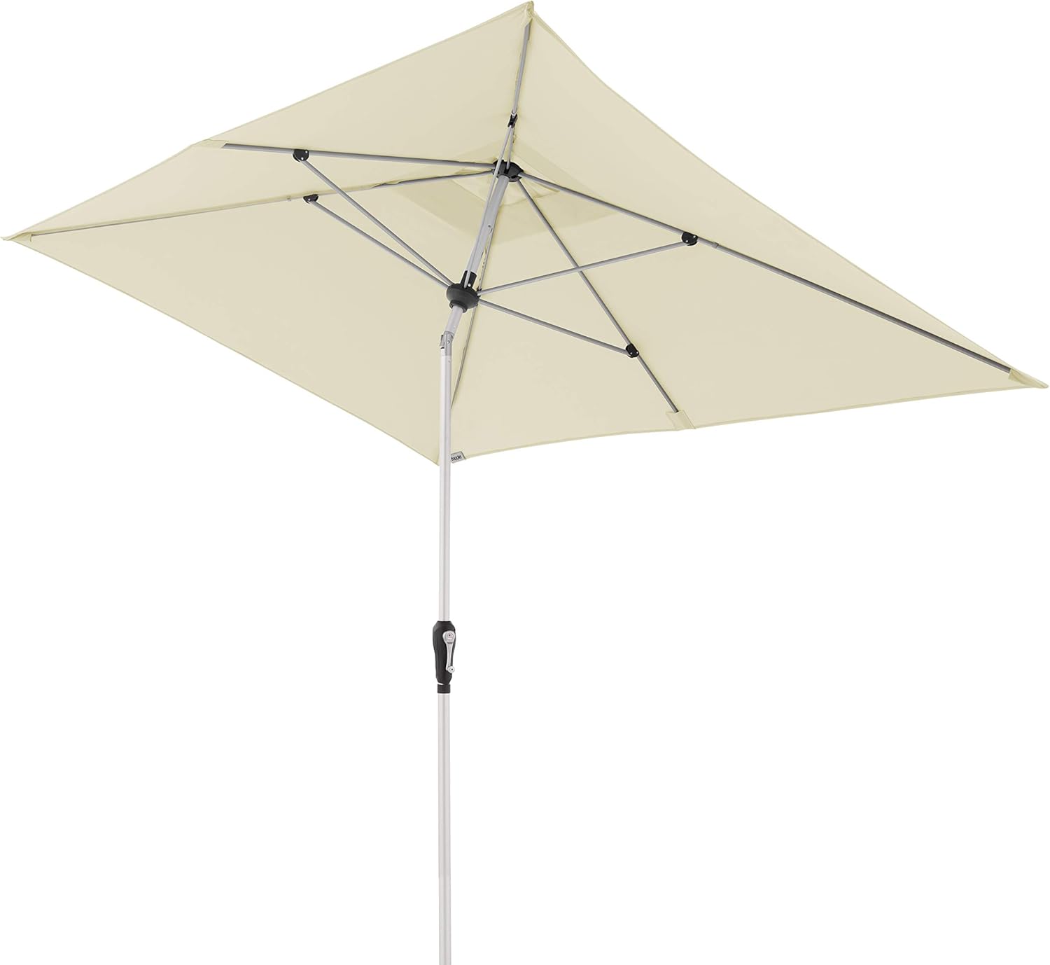 Doppler Aluminium Sonnenschirm SL-AZ 190x290 - Rechteckiger Sonnenschutz für Balkon/Terrasse - Knickbar - 190x290 cm - Natur