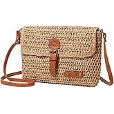 Straw Beach Bag Woven Straw Messenger Summer Purse Crossbody Shoulder Bag Vacation Clutch Tote Handbag Small Purses For Women