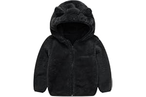 JESKIDS Toddler Girls Boys Fleece Hoody Jacket Zip Up Teddy Coat Warm Winter Outwear