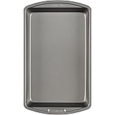 GoodCook 11" x 7" Nonstick Steel Cake Baking Pan, Multipurpose Nonstick Baking Pan for Brownies, Biscuits, and Cake, Gray
