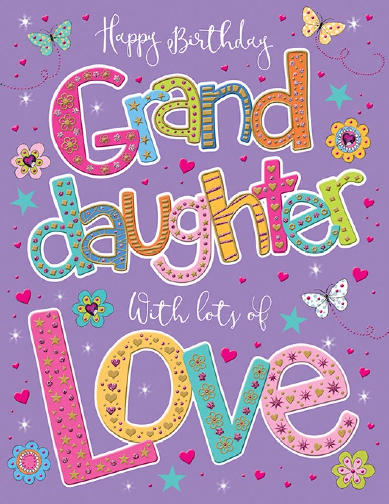 Piccadilly Greetings Regal Publishing Birthday Card Granddaughter,Purple,8 x 6 inches