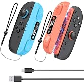 KOVA Switch 2 JoyPad Charging Grip with Built-in 3700 mWH Battery | 3.5H Fast Charging with LED Display, Enlarged SR/SL Buttons, Charging While Playing (Blue &amp; Orange)