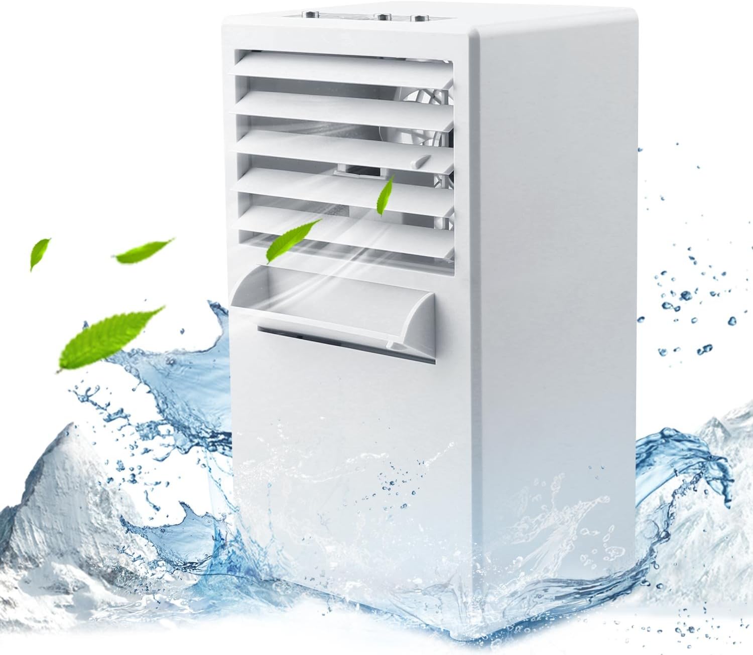 Air Cooler Mini Portable Air Conditioner Fan Noiseless Evaporative Air Humidifier for Room Office Desktop Nightstand …