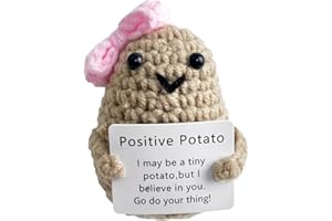 Avgiedy Funny Gifts, Emotional Support Potato, Handmade Crochet Potato Knitted Doll Gifts for Women, Boys, Girls.