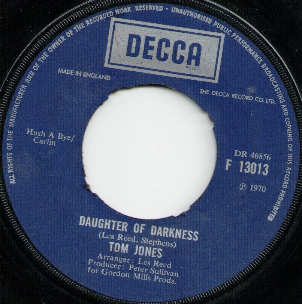Daughter Of Darkness Tom Jones 7" 45 Tom Jones Amazon.fr Musique