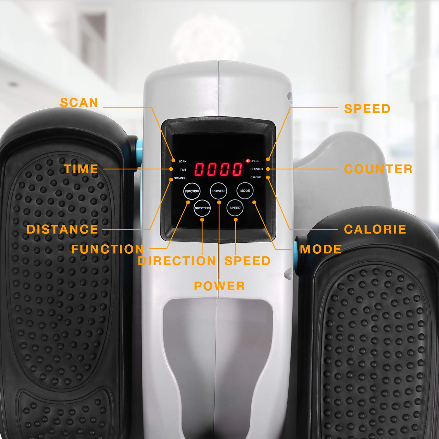 Electric Elliptical Machine Trainer ANCHEER Desk Elliptical w/Built in