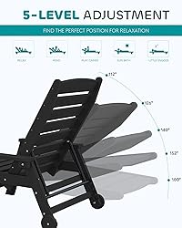 SERWALL Patio Chaise Lounge Chair Set of