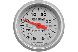Auto Meter 4308 Ultra-Lite Mechanical Boost/Vacuum Gauge 2.3125 in.