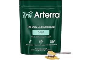 ARTERRA PET SCIENCE All-in-One Dog Supplement for Advanced Wellness & Longevity, 46 Premium Ingredients for Health Aging, Hip & Joint, Cognition, Skin, Gut & Organs, Vet-Formulated, Adult Formula 2-7 Yrs, 4.9 oz