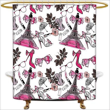 Amazon Com Qinyan Home Bathroom Curtain With Removable Feminine