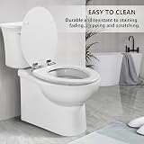 Angel Shield White Wooden Toilet Seat with Adjustable Soft Close Hinges view 6