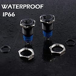 DMWD 2PCS 16MM Momentary Push Button Switch 12V-24V