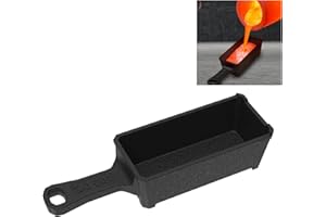 GONGYI 100 oz Cast Iron Loaf Bar Ingot Mold with Handle – Ideal for Precious Metal Casting such as Gold, Silver, Copper, Aluminum and Brass