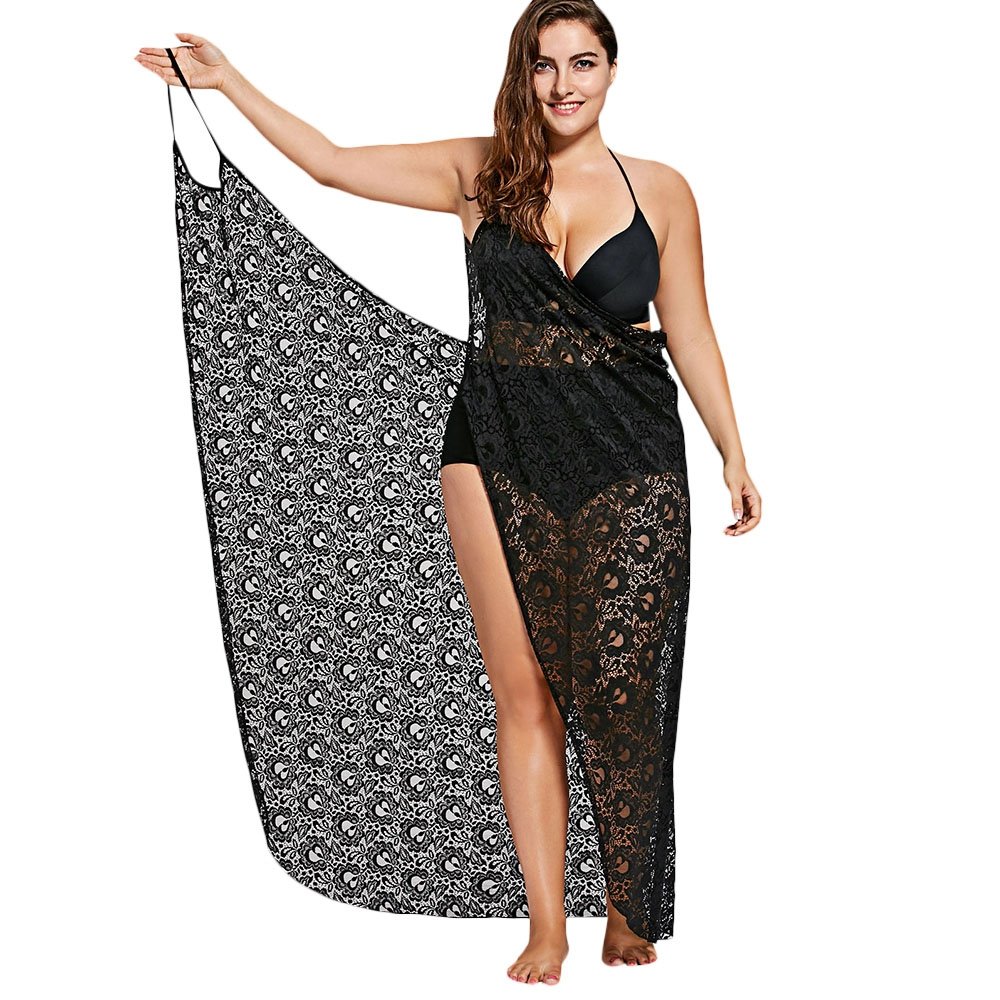 plus size cover up wrap dress