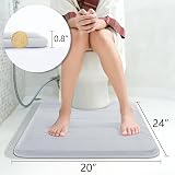 Yimobra Memory Foam U-Shaped Bath Mat 61x51cm Non-Slip Silver view 3