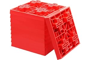 yosager 10 Pack Heavy Duty RV Levelers, Leveling Blocks, Ideal for Leveling Single and Dual Wheels, Camper Levelers