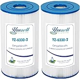 Yoozell PWK30-EC Spa Filter Cartridge Replaces for C-6330,C-6430,FC-3915, CCP498, 13004, AK-5005, XLS-602, FC-3915M, Hot Springs 31489, Darlly 60307, 30 sq.ft Drop in Hot Tub Filter, 2 Pack