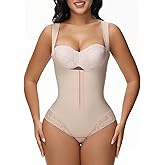 SHAPSHE Shapewear Bodysuit for Women Tummy Control Fajas Colombianas Waist Trainer Girdle Thong Open Bust Body Shaper