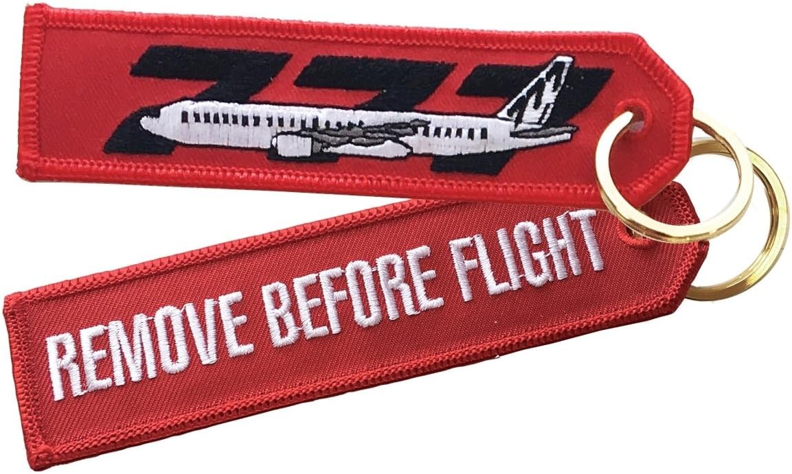 Boeing 777 RBF Embroidered Keyring