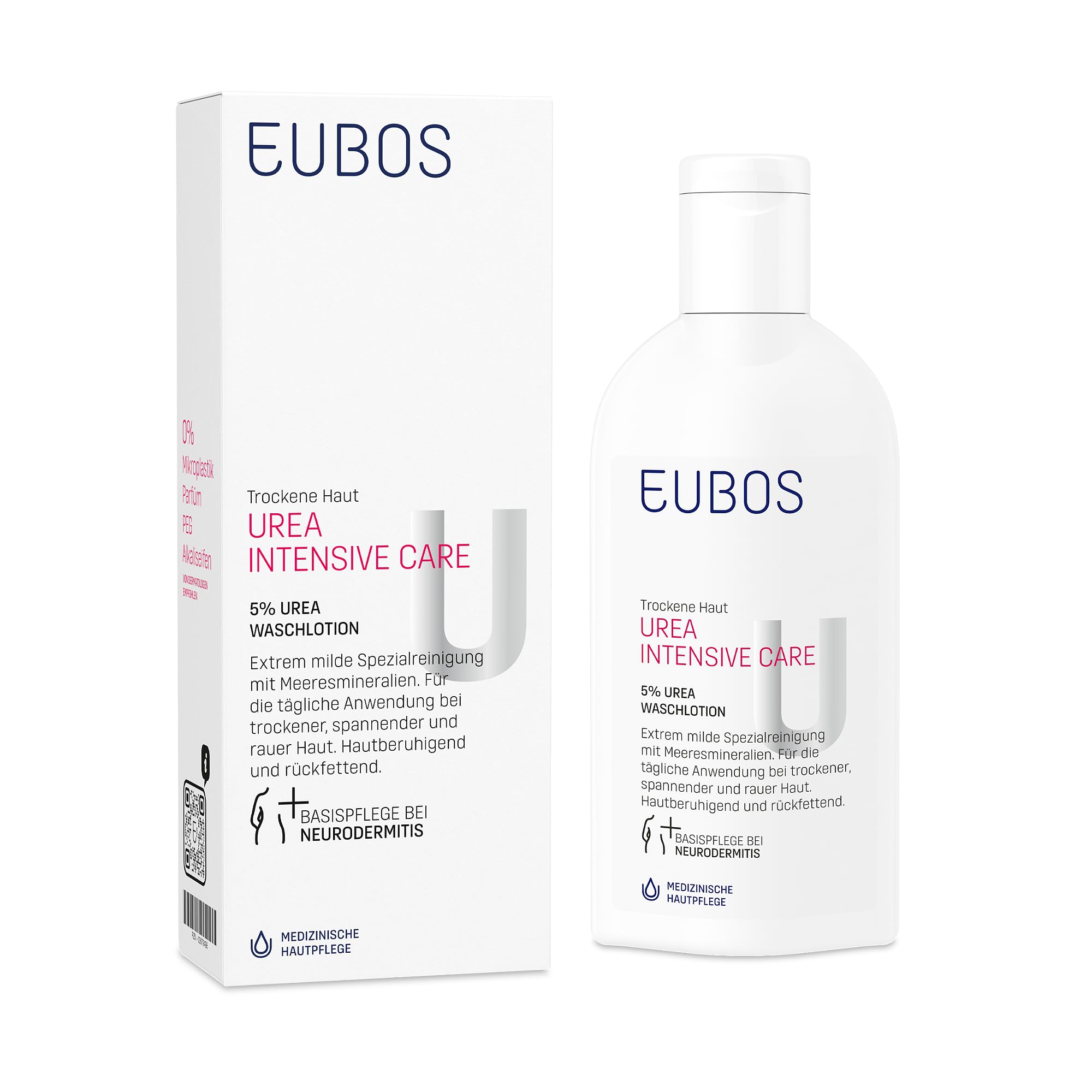 Eubos | 5% Urea Wash Lotion | 200 ml | For Dry Skin | Skin Preparation Dermatologically Tested | Improves Hydration Capacity of the Skin | Special Care Cream