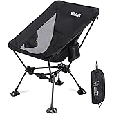 WildCall Lightweight Folding Camping Chair Compact Beach Chair with Anti-Sinking Large Feet