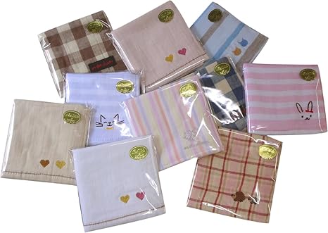 Amazon Co Jp タオルの萩原 おまかせ ガーゼ 無撚糸 色柄おまかせ タオルハンカチ 10枚組 ラッピング付 Gm Omakase Th10p ホーム キッチン