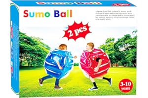 SUNSHINE-MALL 2 pc Sumo Balls for Kids, Bubble Bounce Ball, Lawn Game for Child Outdoor Team Gaming Play, Ages 3-12 (24 inch, 2 pcs)