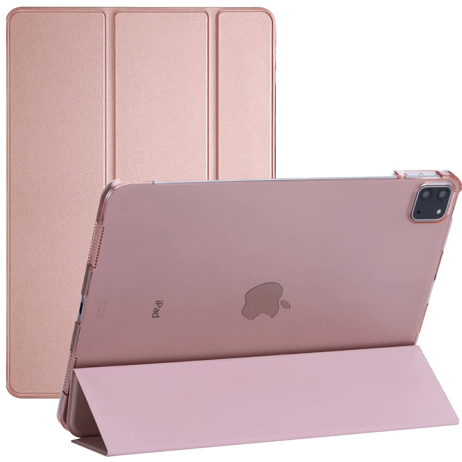 For Apple iPad Pro 11 2020 A2228/2230 Smart case Magnetic Stand cover with Wake/Sleep (Rose Gold)