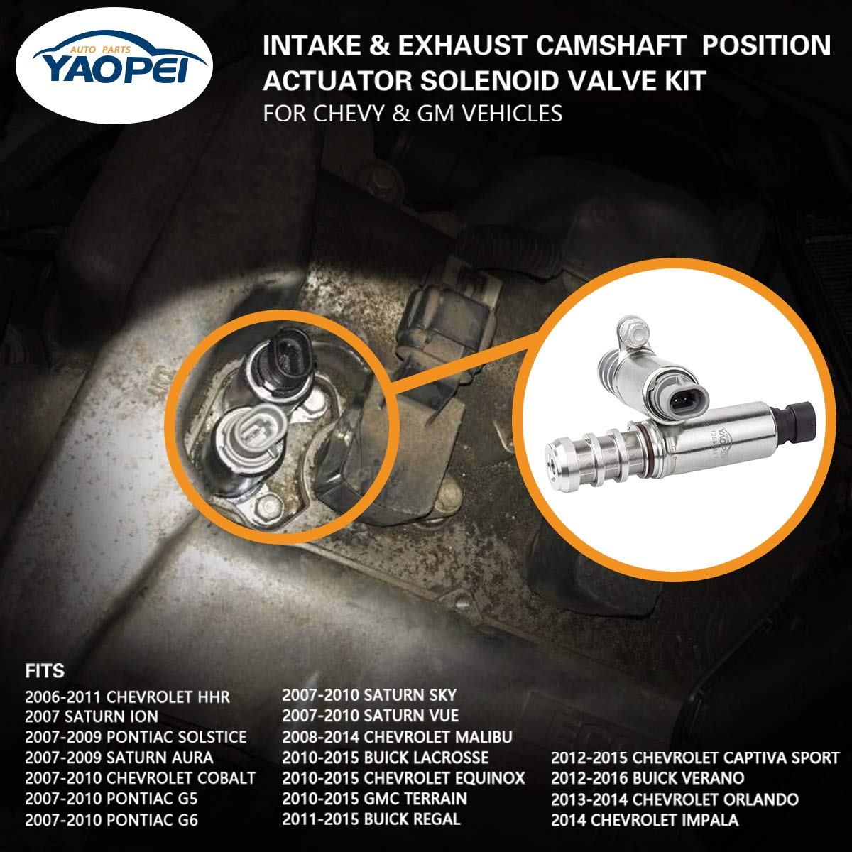Intake & Exhaust Camshaft Position Actuator Solenoid Control Valve Kit