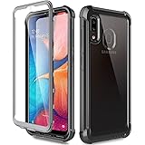 HATOSHI Samsung Galaxy A20 Case with Built-in Screen Protector 6.4 inch, Heavy Duty Protection Crystal Clear TPU Bumper Prote