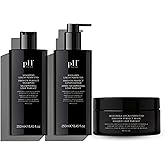 pH PURE HAIR Smoothing Set - Sulfate & Paraben-Free Shampoo, Conditioner & Hair Mask with Monoi Oil - Hydrating, Anti-Frizz, Smoothing for Curly & Wavy Hair - Hair Types, (8.45+8.45+6.76 Fl Oz)